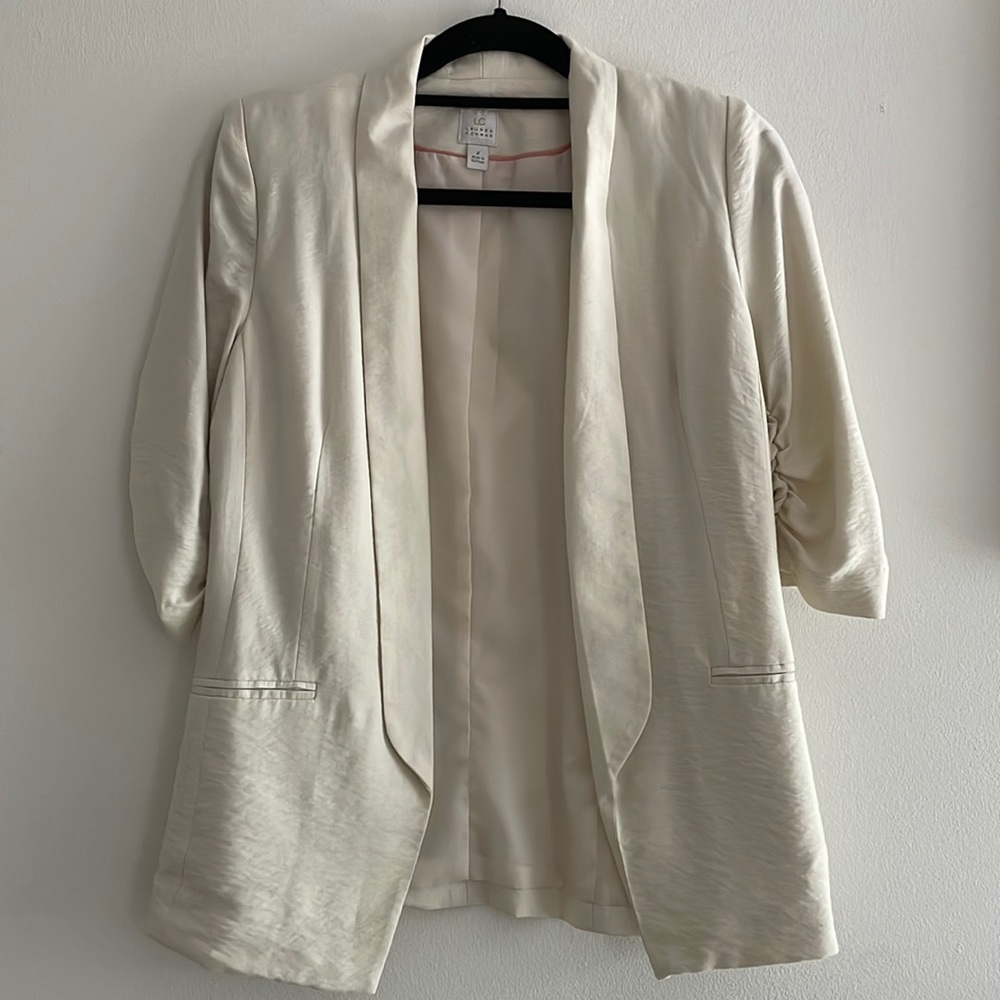LC Lauren Conrad Cream Blazer